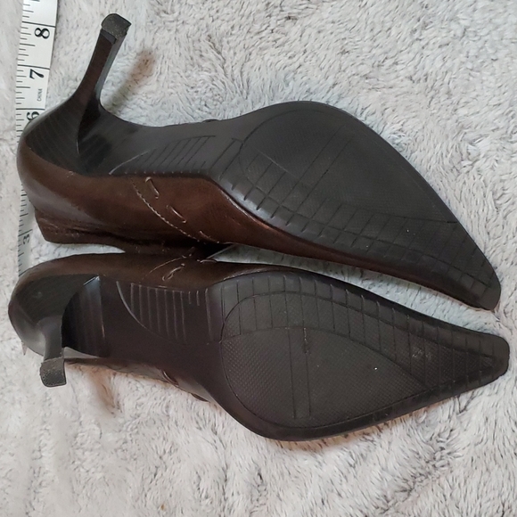 RAMPAGE Women's Calypso Brown Faux Leather 4" Heels-Stretch Foot Fit-EUC-Sz 8 - Picture 6 of 16